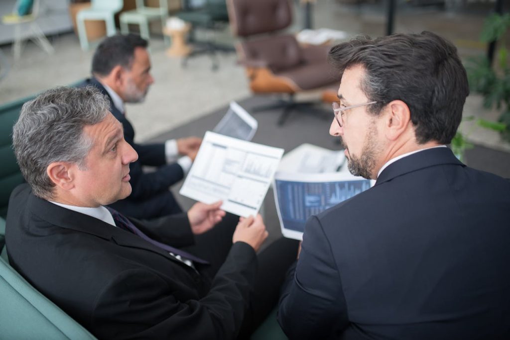 Men Having a Discussion at the Office