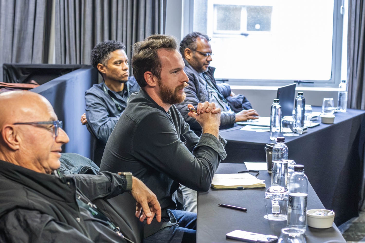 Attendees engaged in a working session