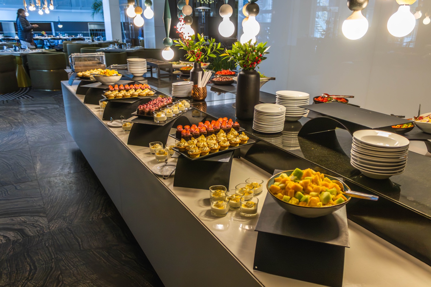 A fresh catering spread laid out for guests