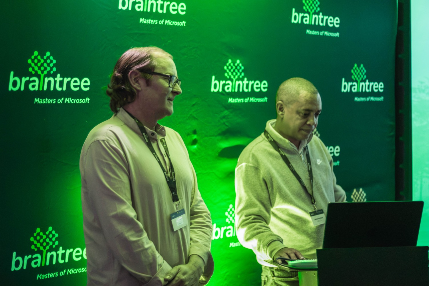 Braintree hosts opening the afternoon at the event backdrop